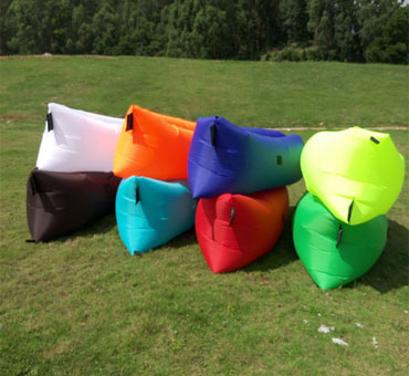Inflatable air sleeping bag 