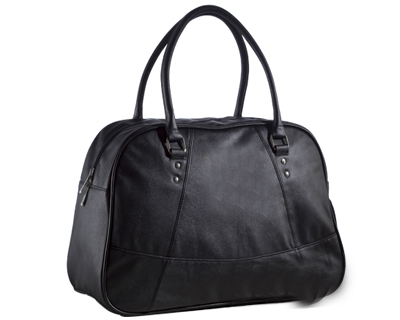 Leather travel duffel bag ( H80138)