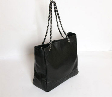 Chain handle leather women tote bag ( H80181 )