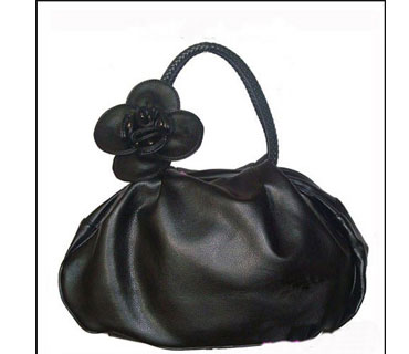 Pu leather women handbag with flower ( H80196 )