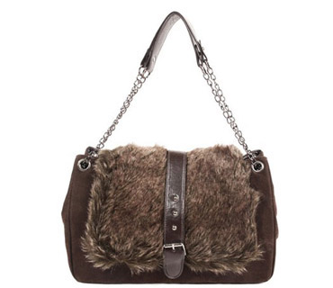 Fur material women shoulder bag ( H80220)
