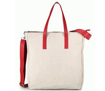 Fashion Jute tote bags with leather handle( H80280)