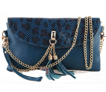 Fashion Snake leather shoulder bag with metal strape ( H8032